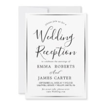 Delikate Schwarze Kalligrafie-Hochzeitsempfang