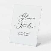 Delikate Schwarze Kalligrafie Hochzeitsglanz Sockelschild (Vorderseite)