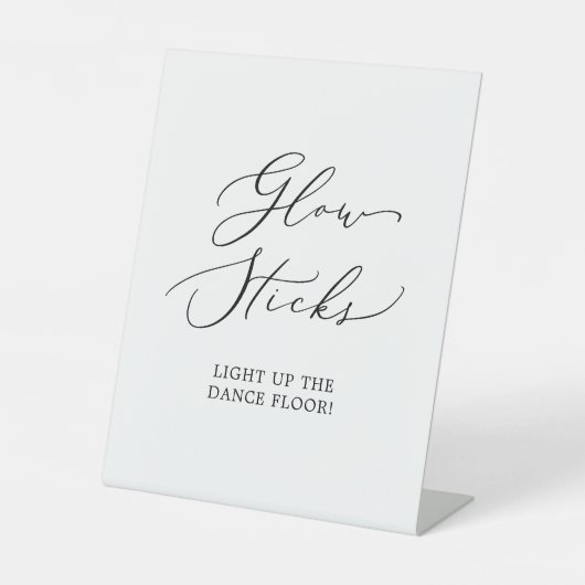 Delikate Schwarze Kalligrafie Hochzeitsglanz Sockelschild (Vorderseite)