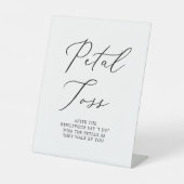 Delikate Schwarze Kalligrafie Hochzeitstorch Sockelschild (Vorderseite)