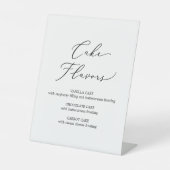 Delikate schwarze Kalligrafie Hochzeitstorte Sockelschild (Vorderseite)