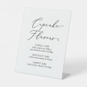 Delikate Schwarze Kalligrafie Hochzeitstorte Sockelschild (Vorderseite)