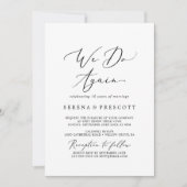 Delikate schwarze Kalligrafie machen wir wieder ei Einladung (Vorderseite)