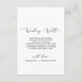 Delikate schwarze Kalligrafie wünscht gute Karte (Vorderseite)