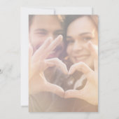 Delikate Schwarze Kalligraphie | Verblasenes Foto  Einladung (Rückseite)