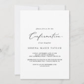 Delikate Schwarzkalligraphiebestätigung Einladung (Vorderseite)