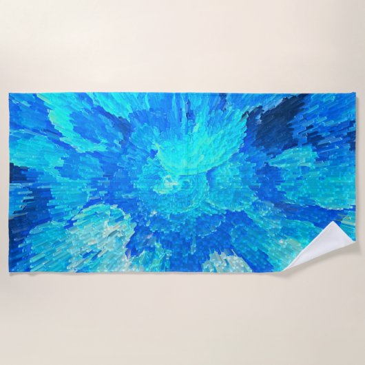 Delikate, schwimmende Wesen im Meer - abstrakt Strandtuch (Vorderseite)