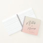Delikate Script-Gradient Peach Personalisiert Notizblock (Innenseite)