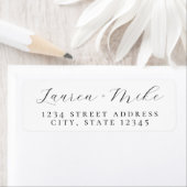 Delikate Script-Hochzeit-Rücksendeadressen-Aufkleb (Insitu)