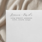 Delikate Script-Hochzeitsskripte-Rücksendeadresse Permastempel