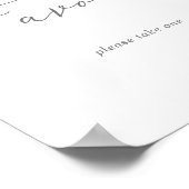 Delikate Silver Calligrafy Gastgeschenke Hochzeite Poster (Ecke)