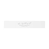 Delikate Silver Calligrafy Wedding Einladungsbanderole (Flach)