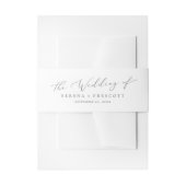 Delikate Silver Calligrafy Wedding Einladungsbanderole (Vorderseite Beispiel)