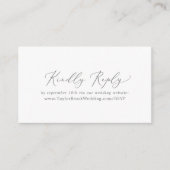 Delikate Silver Calligraphy Wedding Website UAWG Begleitkarte (Vorderseite)