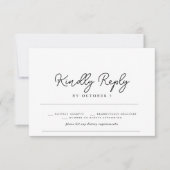 Delikate Skripte moderne elegante RSVP-Karte Dankeskarte (Vorderseite)