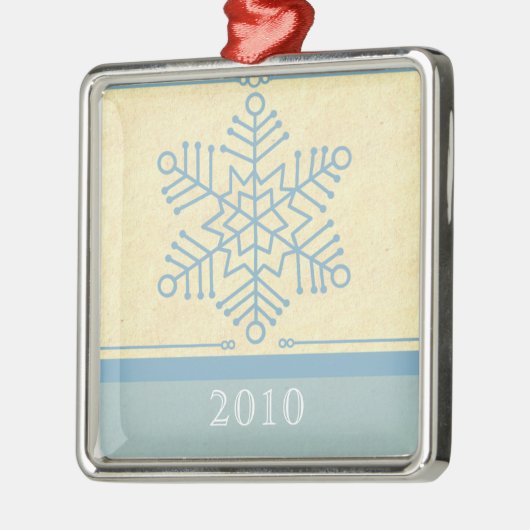 Delikate Snowflake Premium Square Ornament (Links)