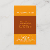 Delikate Soft Boho White Indian Lotus Blume Bold Visitenkarte (Rückseite)