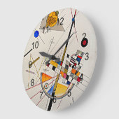Delikate Spannung abstrakt von W. Kandinsky Große Wanduhr (Winkel)