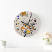 Delikate Spannung abstrakt von W. Kandinsky Große Wanduhr (Zuhause)