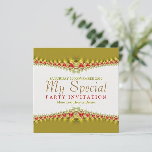 Delikate Spitzen Special Einladung (Stehend Vorderseite)