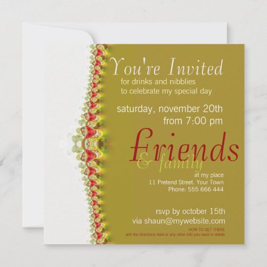 Delikate Spitzen Special Einladung (Rückseite)