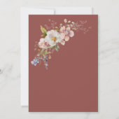 Delikate Spring Baby Bunny Floral Bouquet Einladung (Rückseite)