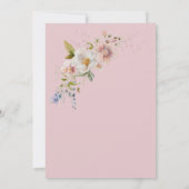 Delikate Spring Baby Bunny Floral Bouquet Einladung (Rückseite)