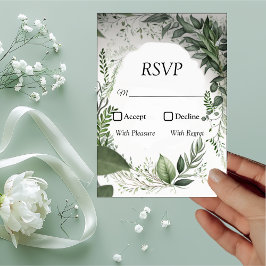 Delikate Spring-Blätter, die die RSVP-Karte von We RSVP Karte