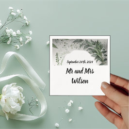 Delikate Spring Blätter Hochzeitscocktail Napkins Serviette