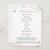 Delikate Spring Florals | Beerdigungsauftrag (Rückseite)