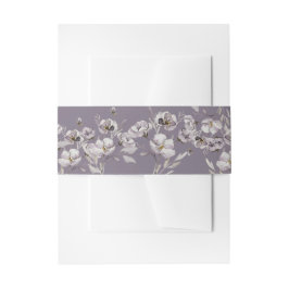 Delikate staubige lila Blume Aquarell DarkPurple Einladungsbanderole