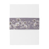 Delikate staubige lila Blume Aquarell DarkPurple Einladungsbanderole (Rückseitenbeispiel)