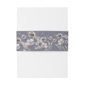 Delikate staubige lila Blume Aquarell GloomyGray Einladungsbanderole (Rückseitenbeispiel)