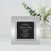 Delikate Sterne & Rings Weihnachtsfest Party Einladung (Stehend Vorderseite)