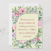 Delikate Summer Garden Party Blume Entdecken Einladung (Vorderseite)