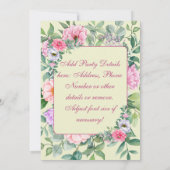 Delikate Summer Garden Party Blume Entdecken Einladung (Rückseite)