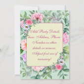 Delikate Summer Garden Party Blume Entdecken Einladung (Rückseite)
