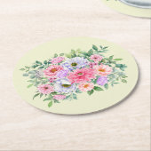 Delikate Summer Garden Party Blume Runder Pappuntersetzer (Angewinkelt)