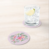 Delikate Summer Garden Party Blume Runder Pappuntersetzer (Vor Ort)