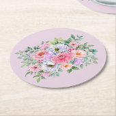 Delikate Summer Garden Party Blume Runder Pappuntersetzer (Angewinkelt)