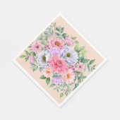 Delikate Summer Garden Party Blume Serviette (Ecke)