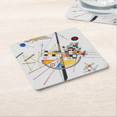 Delikate Tension No.85, Wassily Kandinsky Rechteckiger Pappuntersetzer (angewinkelt)