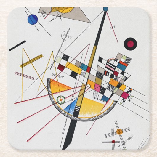 Delikate Tension No.85, Wassily Kandinsky Rechteckiger Pappuntersetzer (Vorderseite)