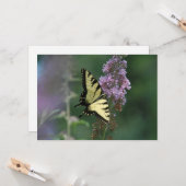 Delikate Touch eines Schmetterlings - flache Grußk Karte (Vorderseite/Rückseite Beispiel)