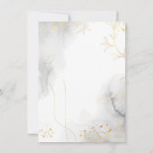 Delikate und elegante Gold Blätter Beerdigung Dankeskarte (Rückseite)