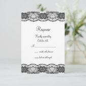 Delikate und Lacy-UAWG (weiß) RSVP Karte (Stehend Vorderseite)
