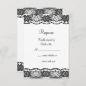 Delikate und Lacy-UAWG (weiß) RSVP Karte (Vorne/Hinten)