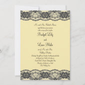Delikate und Lacy Wedding Einladung (gelb) (Vorderseite)