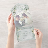 Delikate Vegetation Modernes Foto Kein Abendessen All In One Einladung (Abreißen)