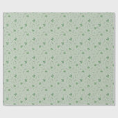 Delikate Vegetation Shabby Hütte Blassgrünes Gesch Geschenkpapier (Flach)